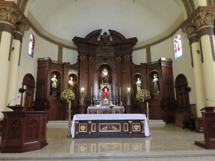 The main alter in the church