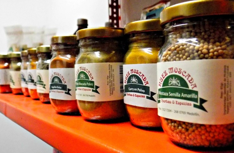 Variety of spices and condiments sold by SiembraViva