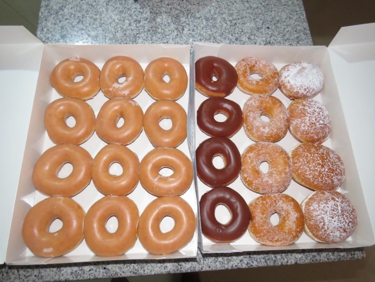 My order of two-dozen fresh donuts